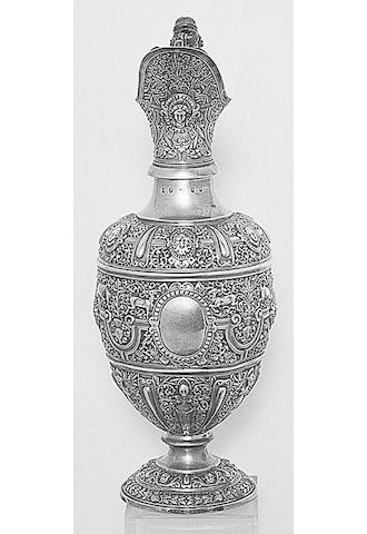 A Victorian Scottish claret jug, makers mark "J.R", Glasgow, 1886,