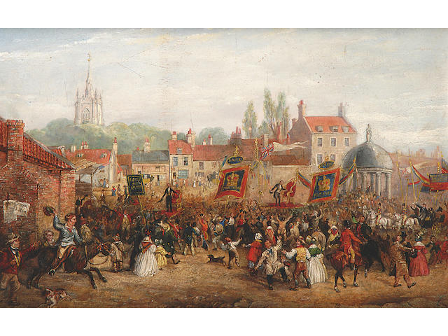English School, Election for West Norfolk, oil
