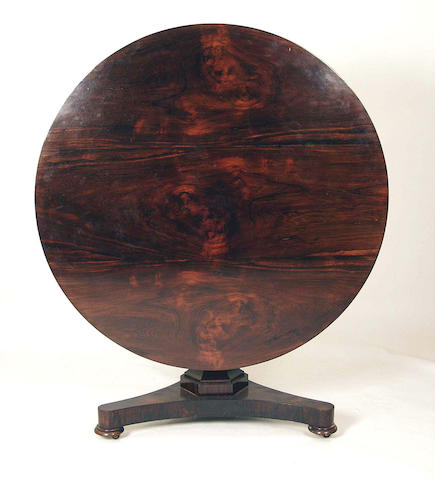 A mid Victorian rosewood loo table,