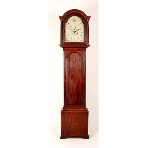 A mahogany cased eight day longcase clock,