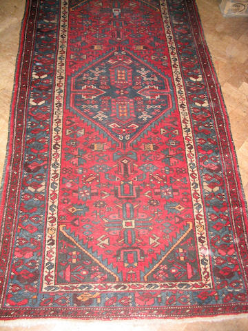 Two Hamadan rugs West Persia, 193cm x 122cm, (2)