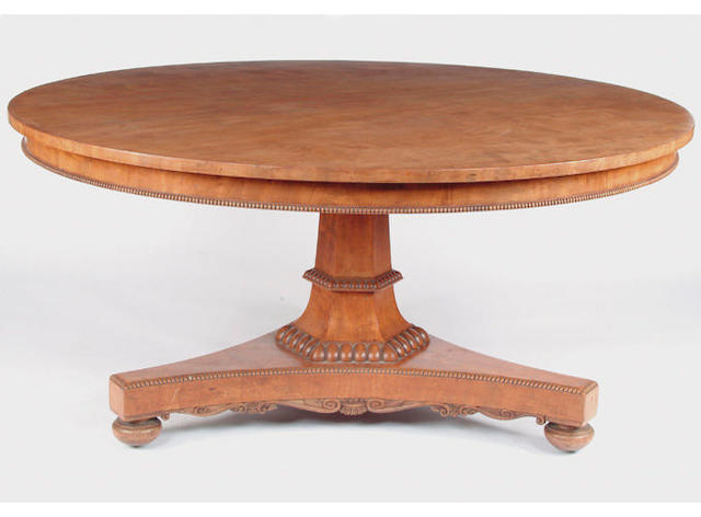 A George IV mahogany breakfast table attributed to Gillows
