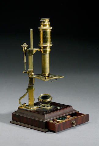 A Cuff-Type Compound Monocular Microscope, English, late 18th century