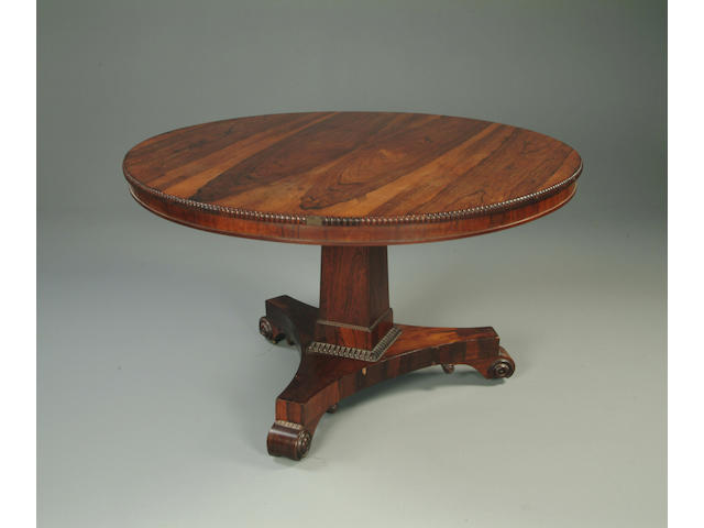 A William IV rosewood breakfast table
