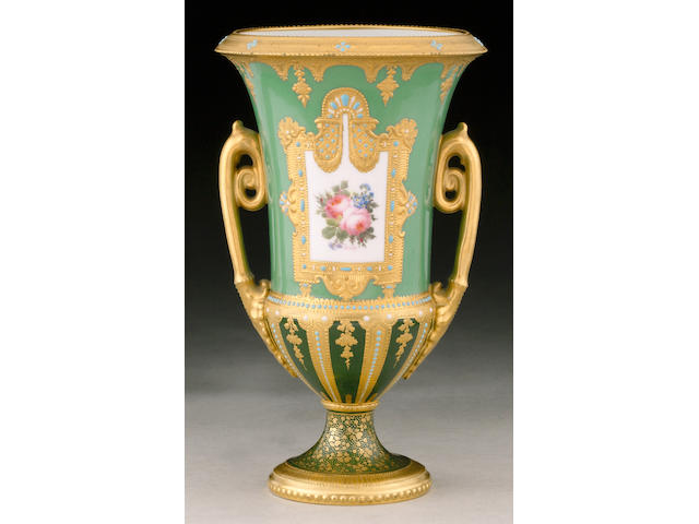 A fine Royal Crown Derby vase by Desire Leroy dated 1904