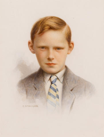 Charles Spencelayh, RMS, HRBSA (British 1865-1958) Portrait of a young boy 17 x 12.5 cm. (6 3/4 x 5