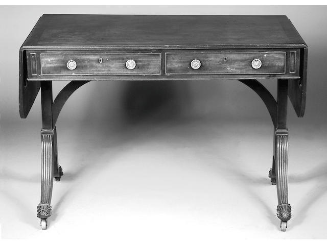 A good George IV mahogany sofa table,