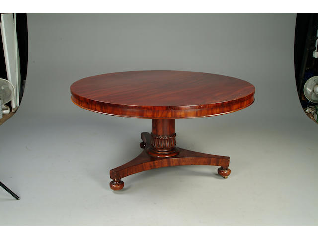 An early Victorian mahogany breakfast table