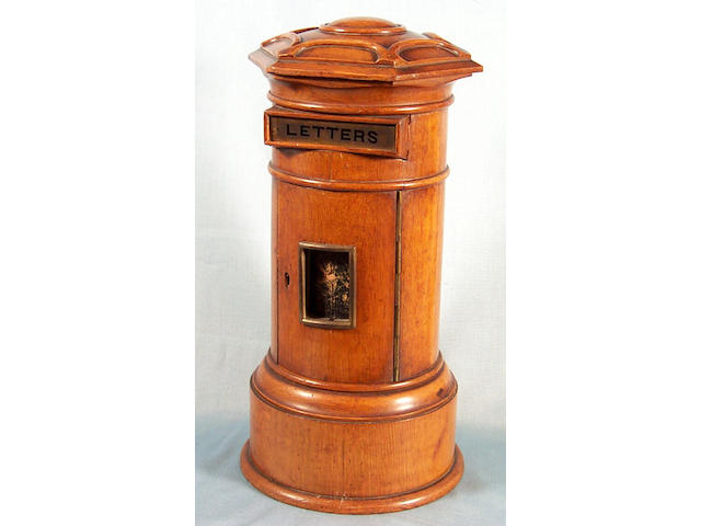 An oak country house letterbox, c.1900,
