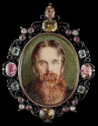 Edward Robert Hughes, William Holman Hunt O.M. (1827-1910), full-face, bearded and with piercing blue eyes