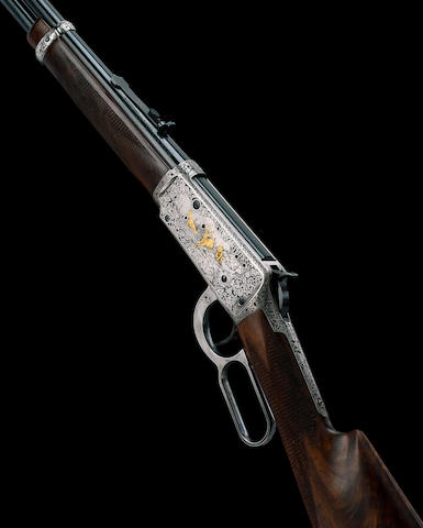 A FINE SINCLAIR-ENGRAVED AND GOLD-ENCRUSTED WINCHESTER .30-.30 (WIN.) MODEL 94 UNDERLEVER ACTION CARBINE, NO. 4786962