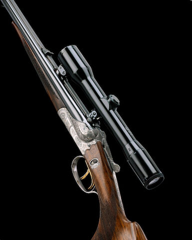 Bock Hunting Rifle Bonhams : A FINE 9.3 X 74(R)MM DOUBLE-BARRELLED HAMMERLESS TRIGGERPLATE ...
