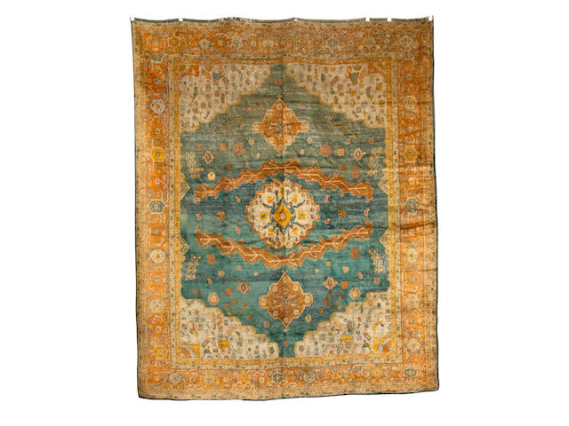 An antique 'Angora' Ushak carpet West Anatolia, 343cm x 280cm