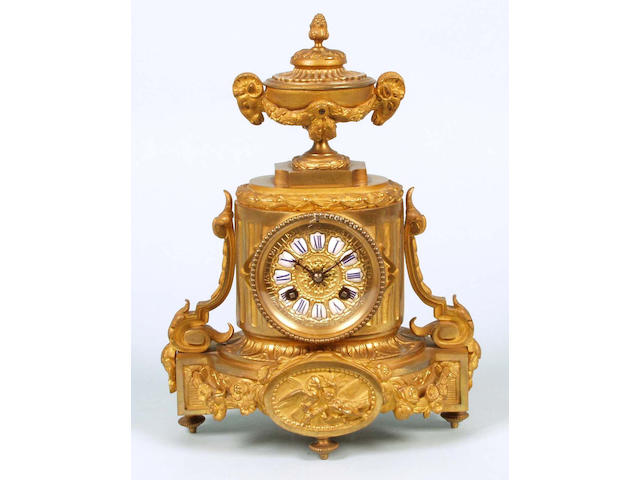 A French gilt mantel clock