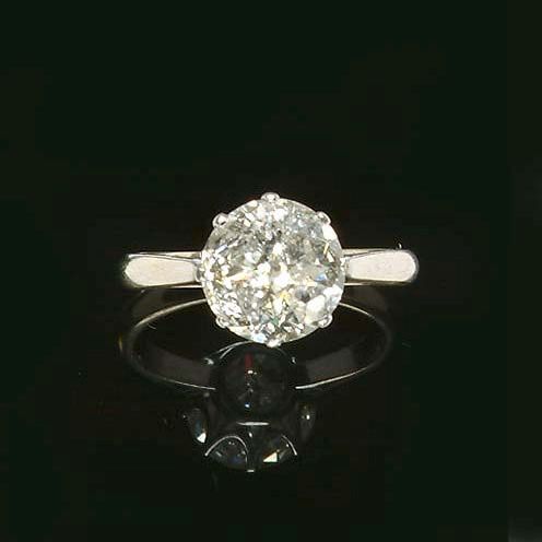 A diamond single-stone ring