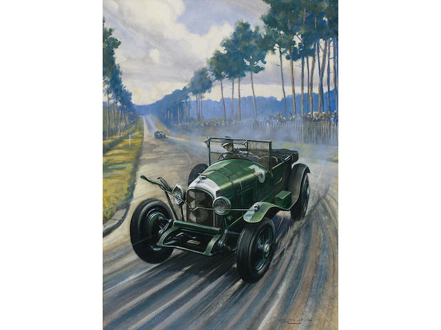 Roy Nockolds, 'Old No.7 at Le Mans 1927', commissioned by Dr Benjafield,