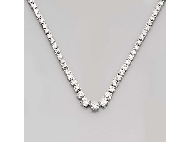 A diamond necklace