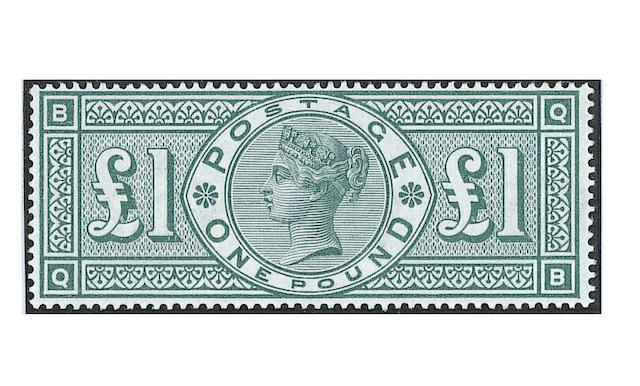 1887-92 Jubilee Issue: &#163;1 green QB, a very fine and fresh unmounted mint example, rare in this condition.