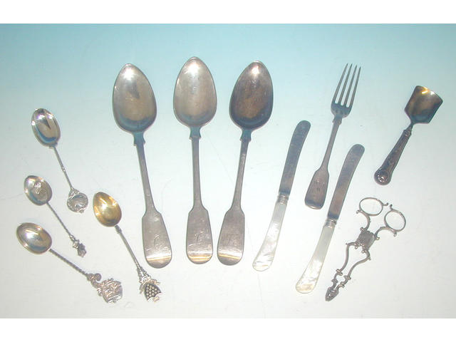 A collection of items of cutlery,