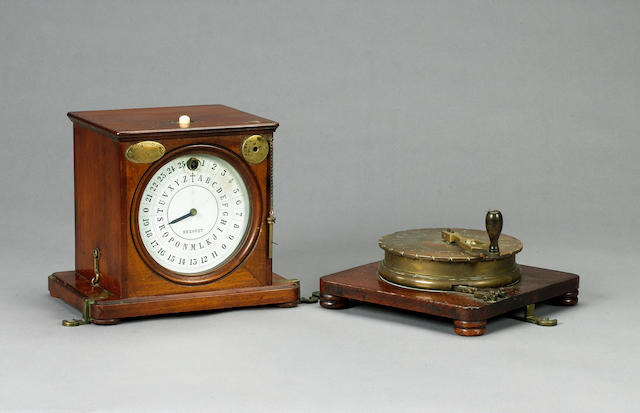 A Louis Breguet ABC Telegraph Transmitter and Receiver, French, 1850's, (2)