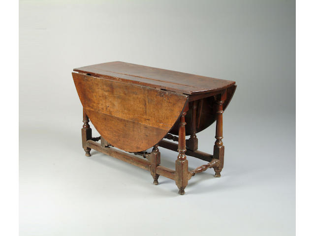 An early 18th Century oak gateleg table