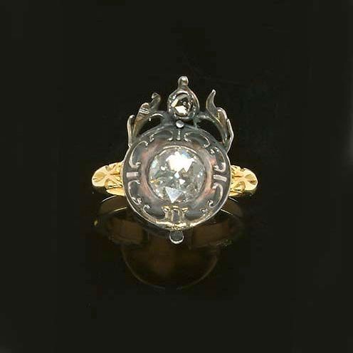 A diamond single-stone ring