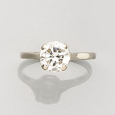 A diamond single-stone ring