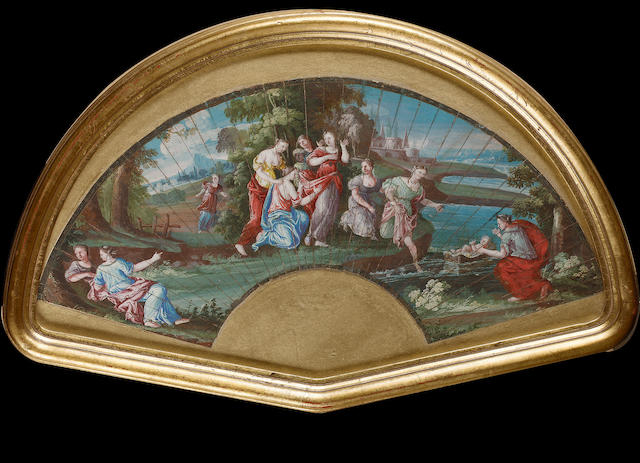 Italian School (c.1750) The Finding of Moses 24.5 x 48 cm. (9 3/4 x 19 in.)