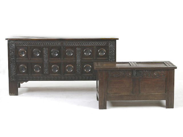 A late 17th Century oak coffer, North Country,