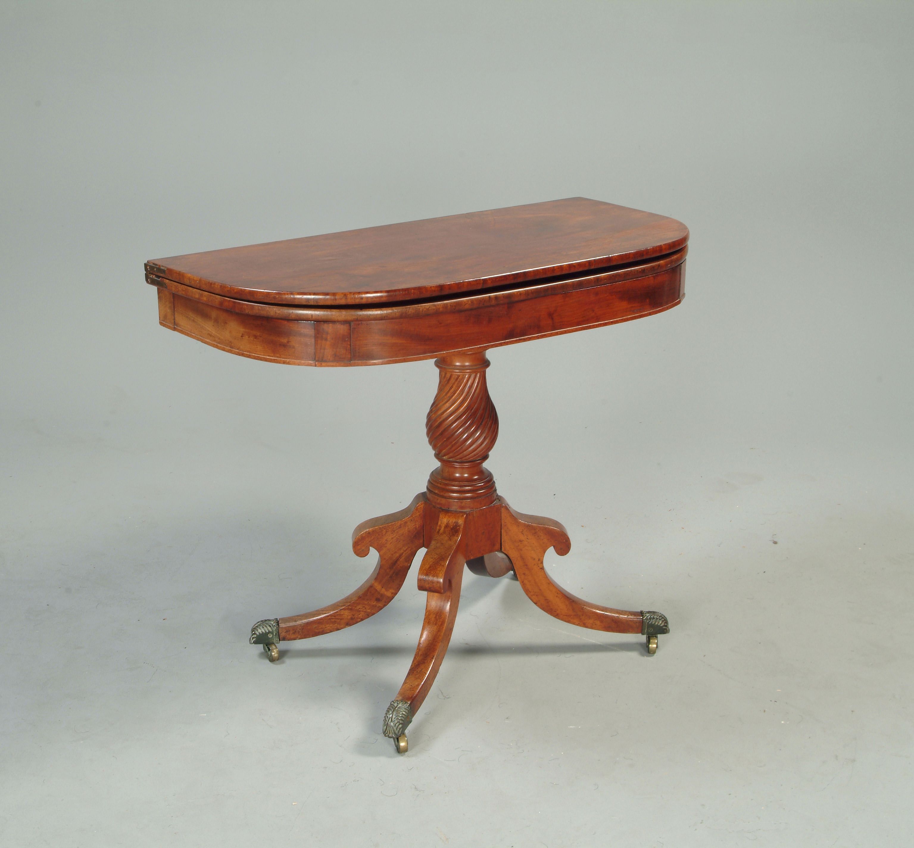 A Regency mahogany tea table