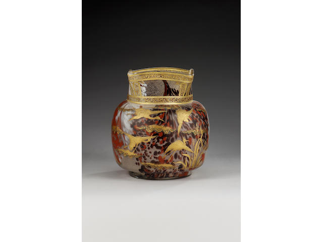 A large French Aesthetic vase, circa 1890,