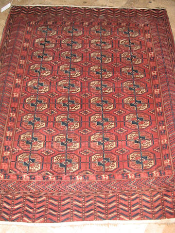 An part silk Isfahan rug Central Persia, 188cm x 110cm together with a west persian runner (2)
