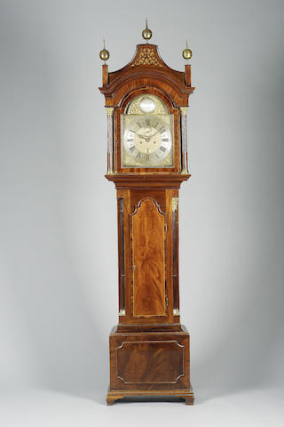 A late 18th century mahogany longcase clock of small size John Burges, Gosport