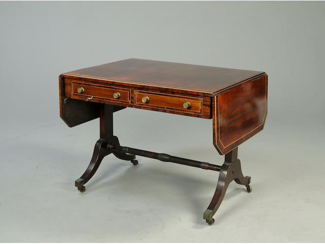 A Regency rosewood sofa table