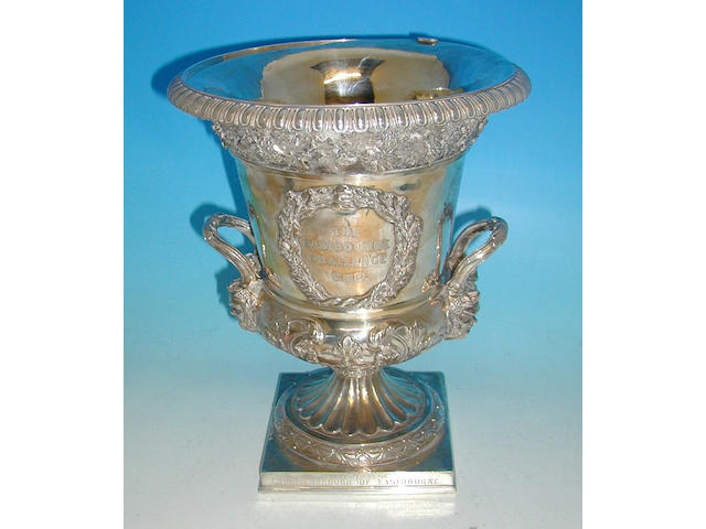 A George III campana shaped wine cooler, by Samuel Hennell, 1817,