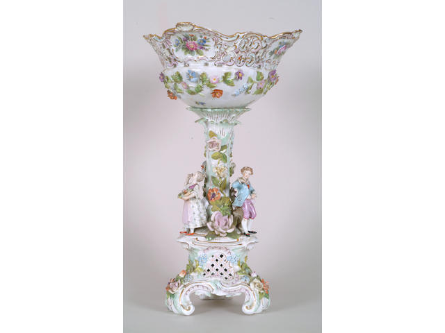 A Carl Thieme porcelain table centrepiece