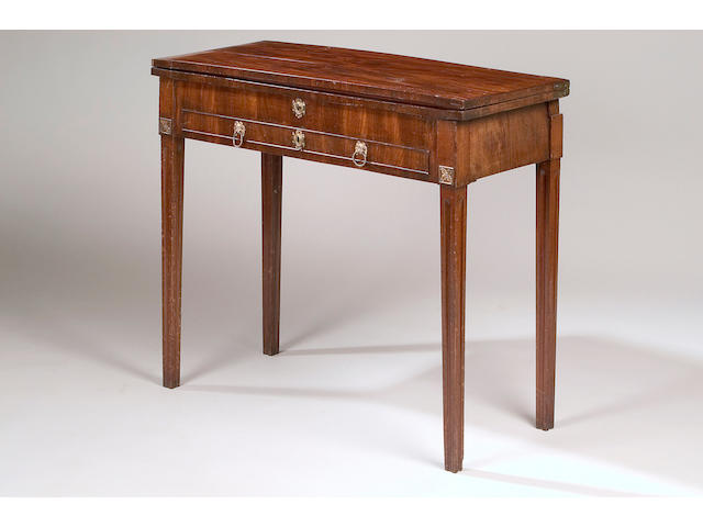 An early 19th Century Dutch mahogany card table,