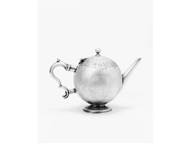 An early George II Scottish teapot by Patrick Murray, Edinburgh 1727,