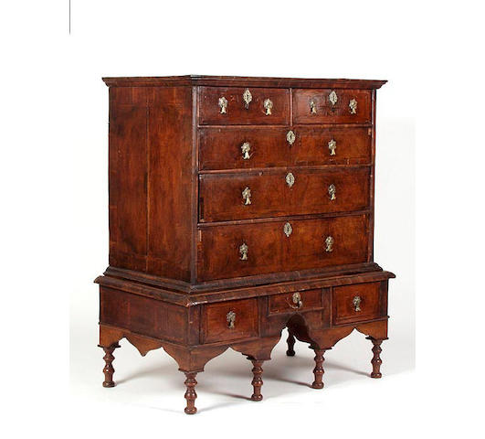 An 18th Century walnut chest on stand