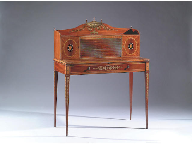 A George III mahogany writing table,