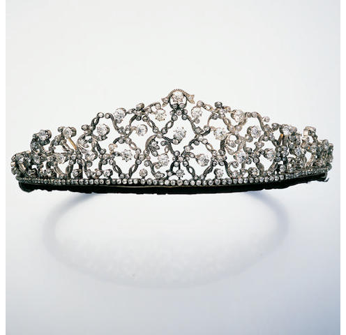 A late Victorian diamond tiara