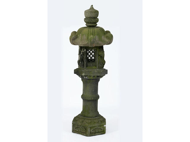 A 19th Century Oriental granite garden lantern,