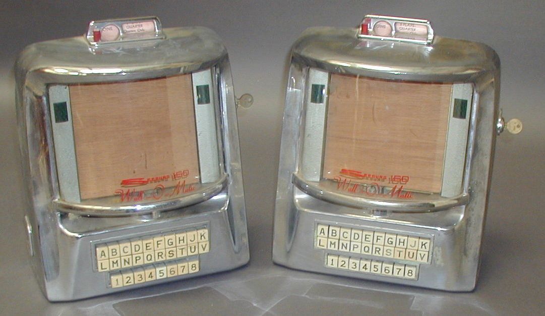 Two Seeburg model 160 wall-boxes,