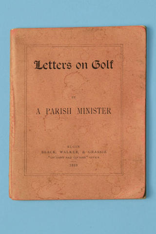 Lawson, Rev. A: Letters on Golf by a Parish Minister,