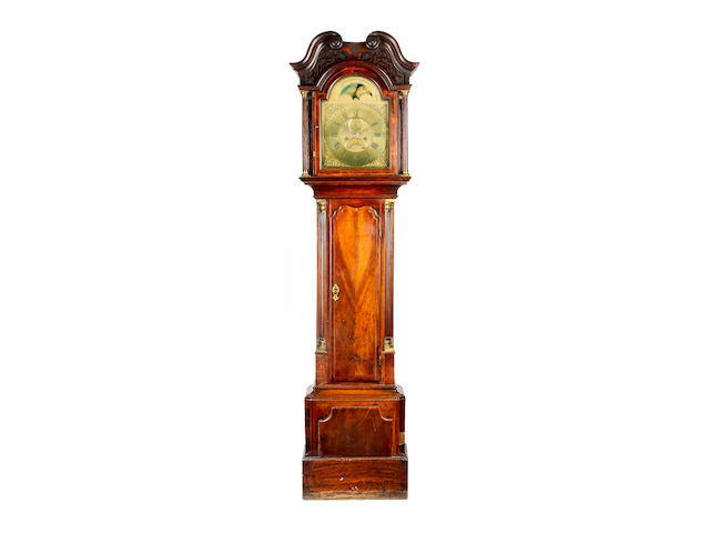 A rare mid 18th century mahogany longcase clock George Felton, Bridgenorth, but also signed for Richard & Martha Simmons 1754