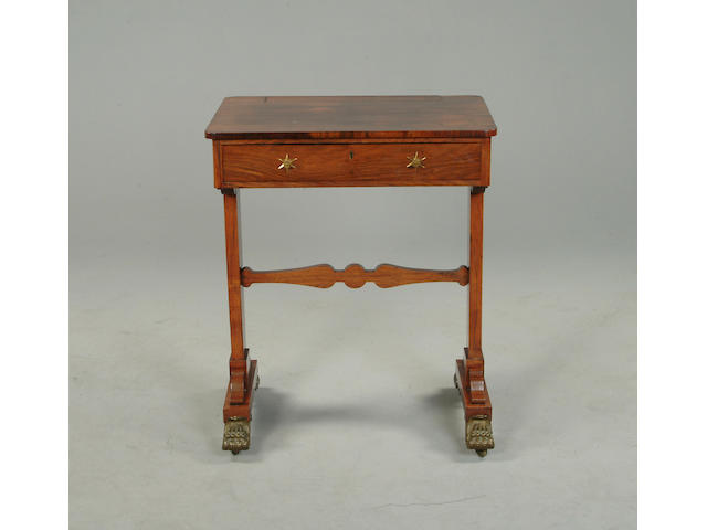 A Regency rosewood writing table
