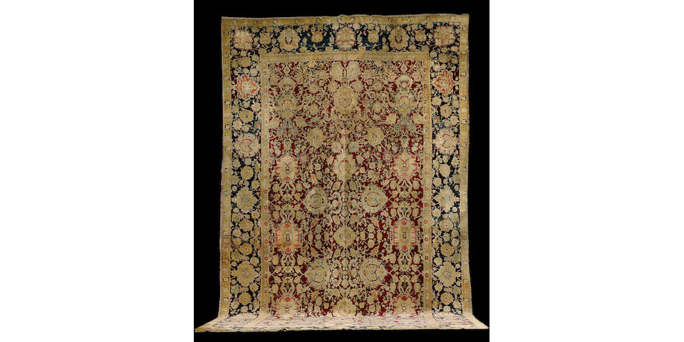 An Agra carpet North India, 18 ft 11 in x 10 ft 8 in (577 x 324 cm)