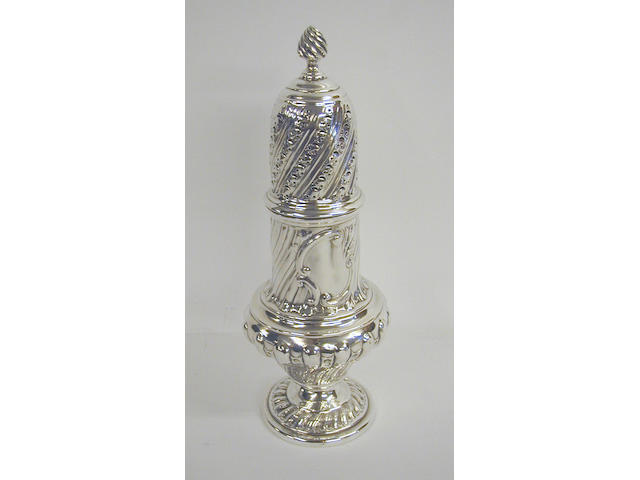 A late Victorian sugar caster, by Gibson and Langman, 1893,