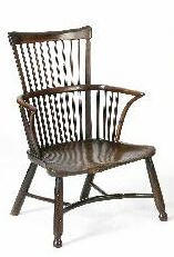 A George III yew and elm chair