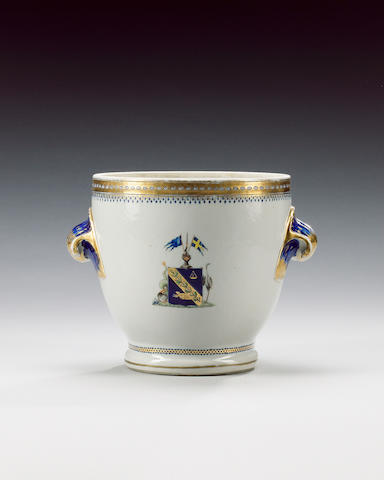 A set of three Armorial porcelains, comprising: